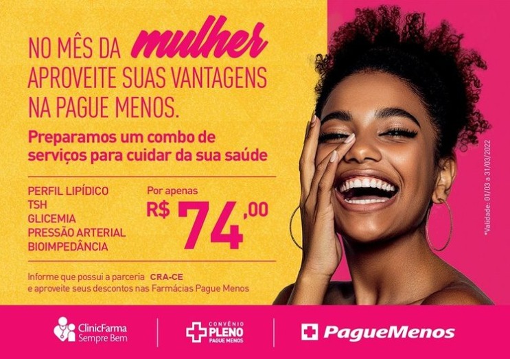 Com vantagens especiais, parceiro do Clube de Vantagens privilegia mulheres no mês de março